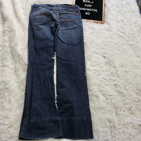 7 For All Mankind by Jerome Dahan Boot Cut Jeans in Dark Wash Size 27 - Picture 2 of 13